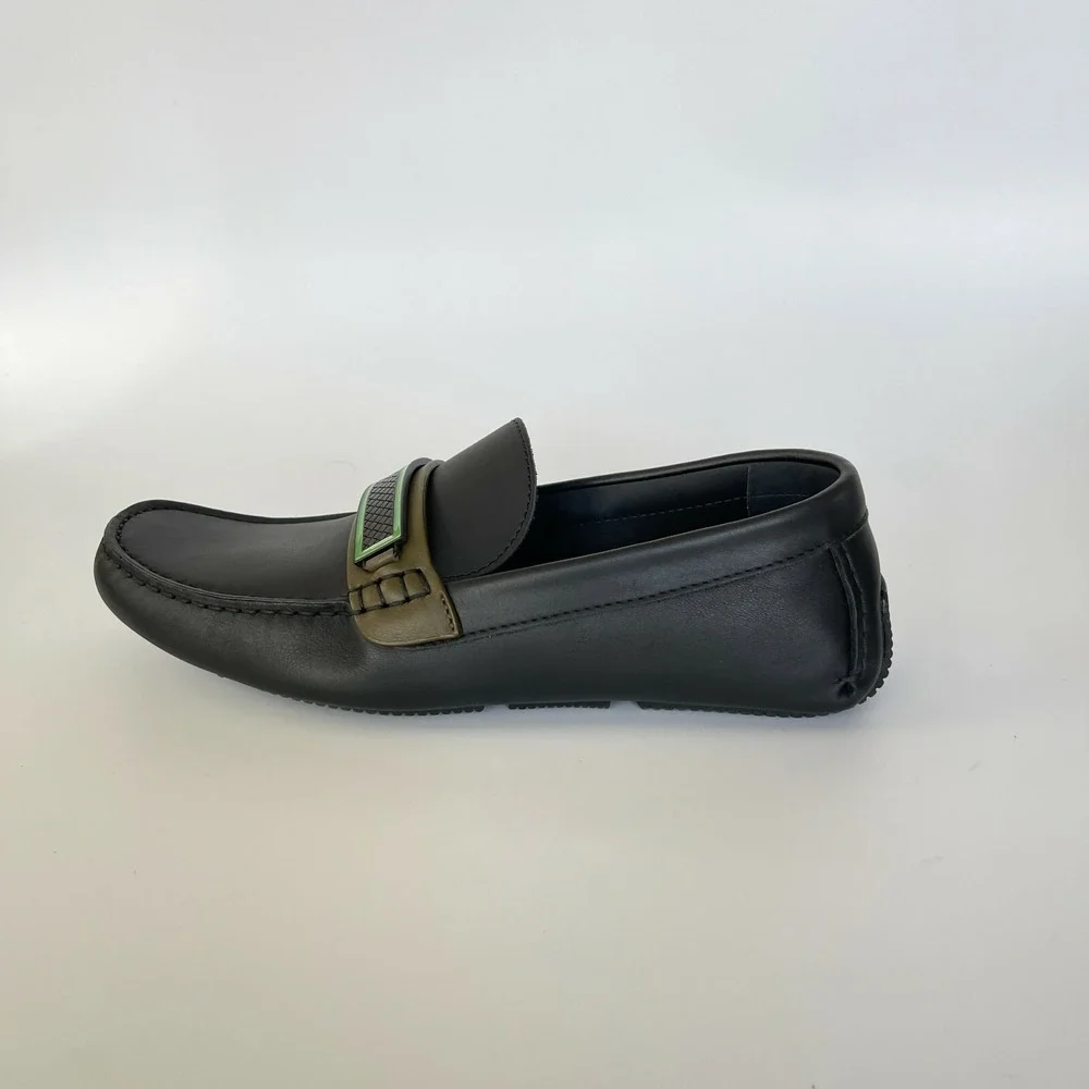 Bottega Veneta Men's Tennis Leather Black Driver Shoe, 548292, sz 39 - Picture 10 of 12